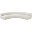 Bowery Hill Contemporary Soft Cream Chenille Fabric Modular Sofa
