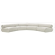 Bowery Hill Contemporary Soft Cream Chenille Fabric Modular Sofa