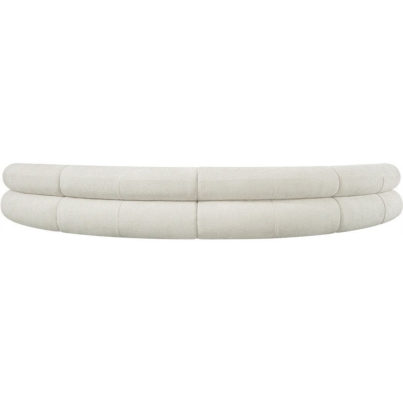 Bowery Hill Contemporary Soft Cream Chenille Fabric Modular Sofa