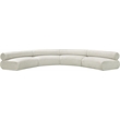 Bowery Hill Contemporary Soft Cream Chenille Fabric Modular Sofa
