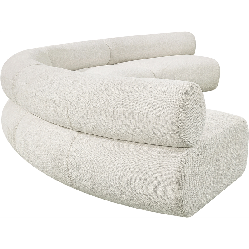 Bowery Hill Contemporary Soft Cream Chenille Fabric Modular Sofa