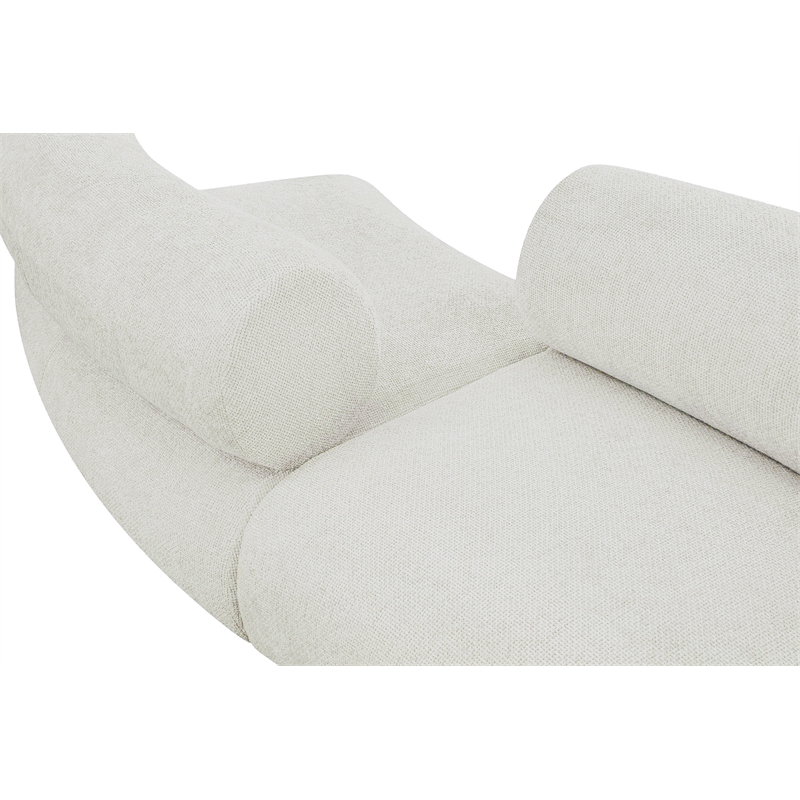 Bowery Hill Contemporary Soft Cream Chenille Fabric Modular Sofa