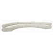 Bowery Hill Contemporary Soft Cream Chenille Fabric Modular Sofa