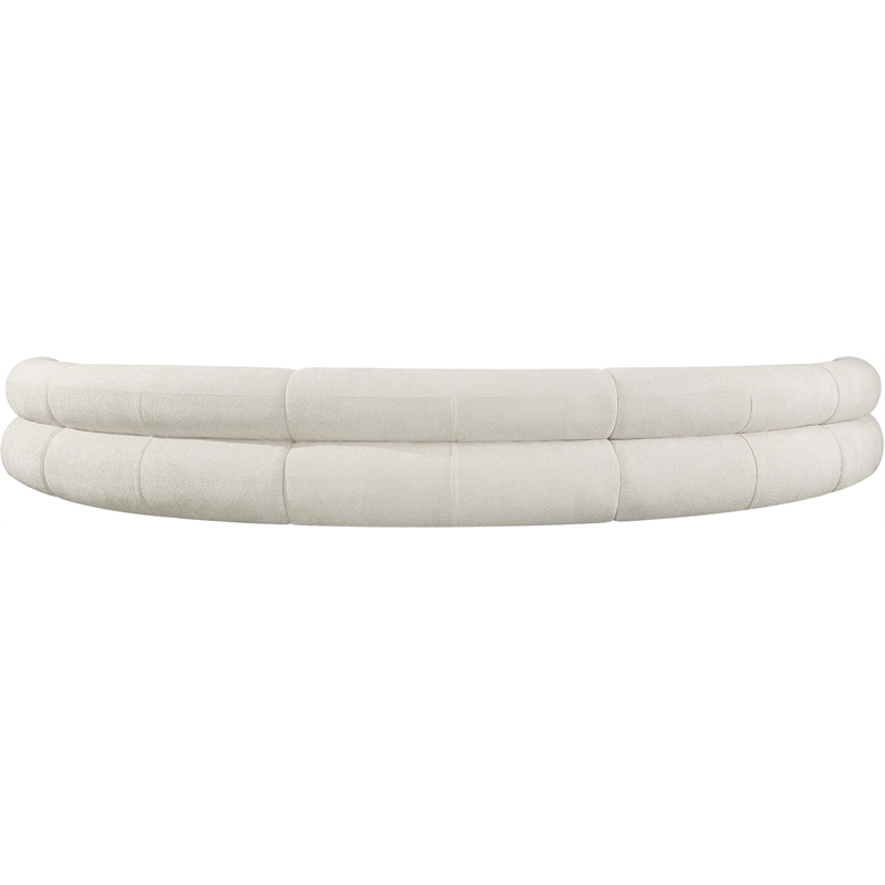 Bowery Hill Contemporary Soft Cream Chenille Fabric Modular Sofa