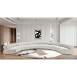 Bowery Hill Contemporary Soft Cream Chenille Fabric Modular Sofa