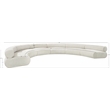 Bowery Hill Contemporary Soft Cream Chenille Fabric Modular Sofa