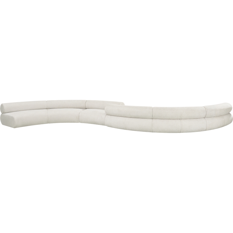Bowery Hill Contemporary Soft Cream Chenille Fabric Modular Sofa