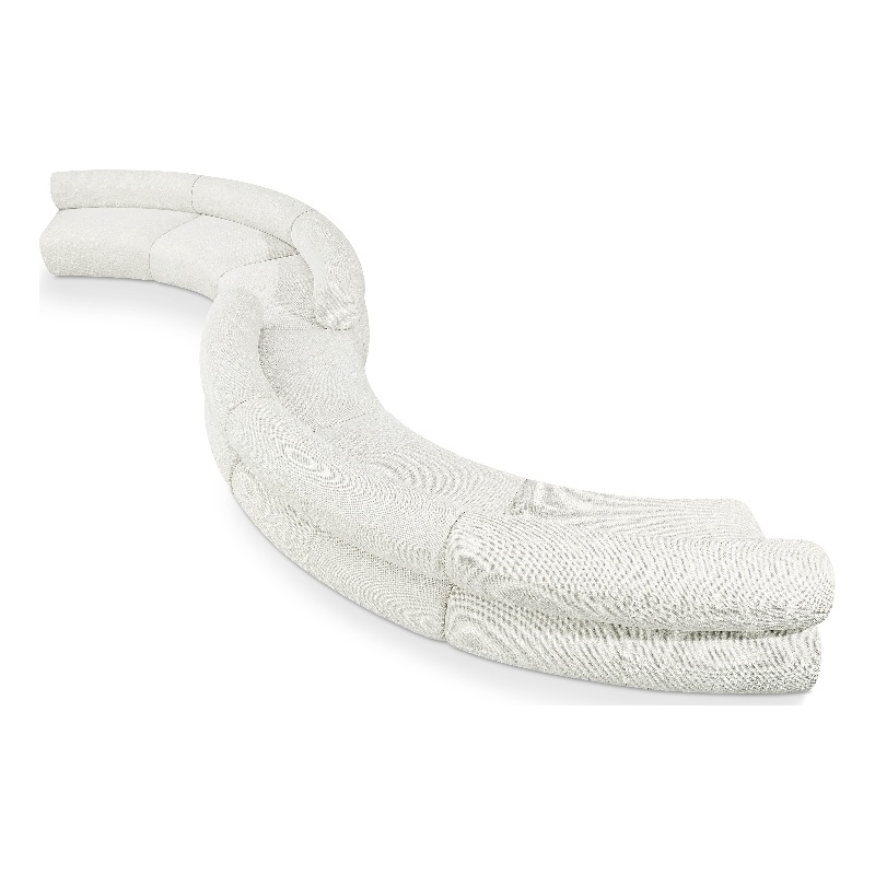 Bowery Hill Contemporary Soft Cream Chenille Fabric Modular Sofa