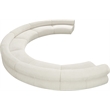 Bowery Hill Contemporary Soft Cream Chenille Fabric Modular Sofa