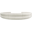 Bowery Hill Contemporary Soft Cream Chenille Fabric Modular Sofa