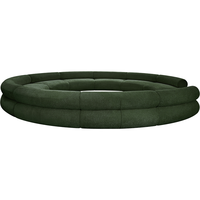 Bowery Hill Contemporary Soft Green Chenille Fabric Modular Sofa