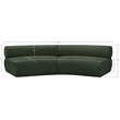 Bowery Hill Contemporary Soft Green Chenille Fabric Modular Sofa