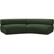 Bowery Hill Contemporary Soft Green Chenille Fabric Modular Sofa