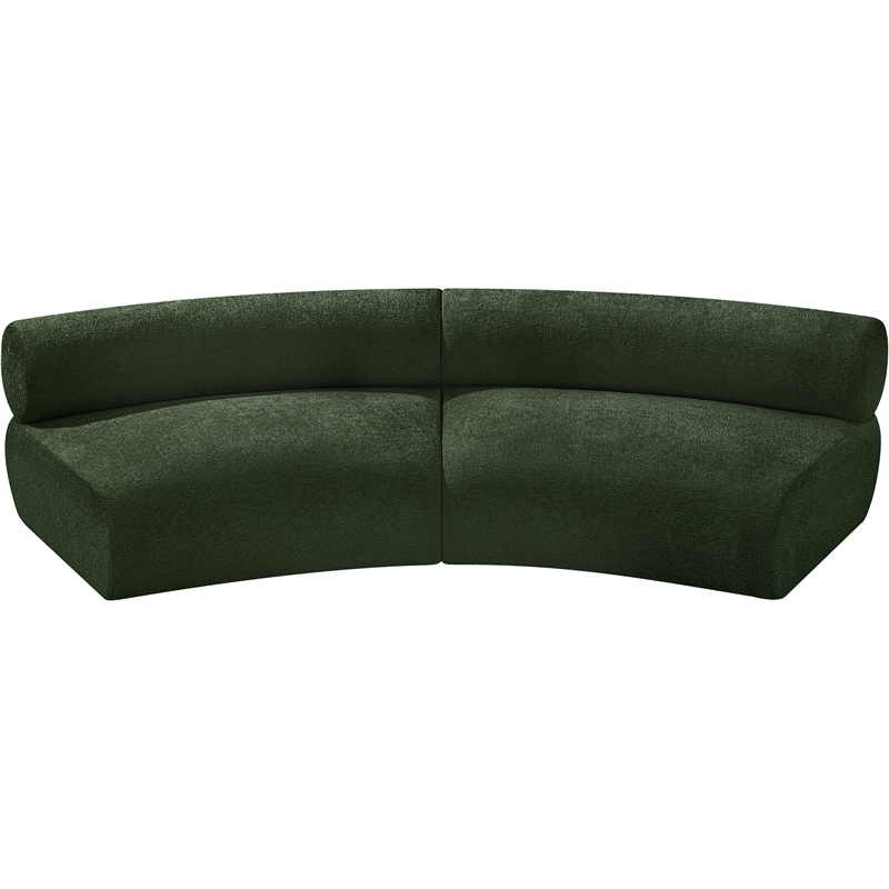 Bowery Hill Contemporary Soft Green Chenille Fabric Modular Sofa