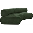 Bowery Hill Contemporary Soft Green Chenille Fabric Modular Sofa