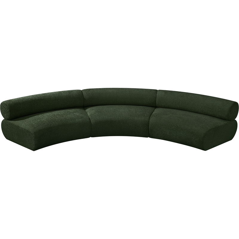 Bowery Hill Contemporary Soft Green Chenille Fabric Modular Sofa
