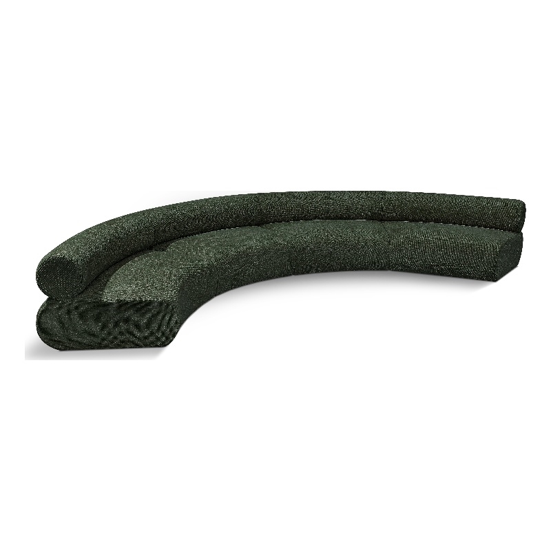 Bowery Hill Contemporary Soft Green Chenille Fabric Modular Sofa