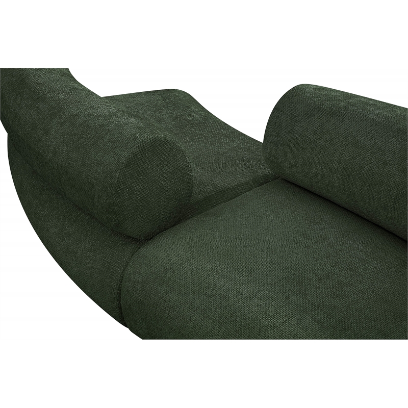 Bowery Hill Contemporary Soft Green Chenille Fabric Modular Sofa