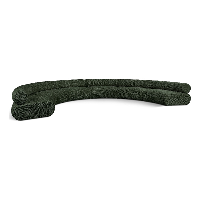 Bowery Hill Contemporary Soft Green Chenille Fabric Modular Sofa