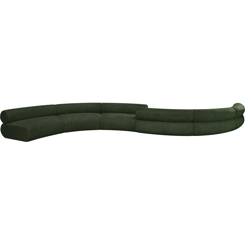 Bowery Hill Contemporary Soft Green Chenille Fabric Modular Sofa