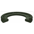 Bowery Hill Contemporary Soft Green Chenille Fabric Modular Sofa
