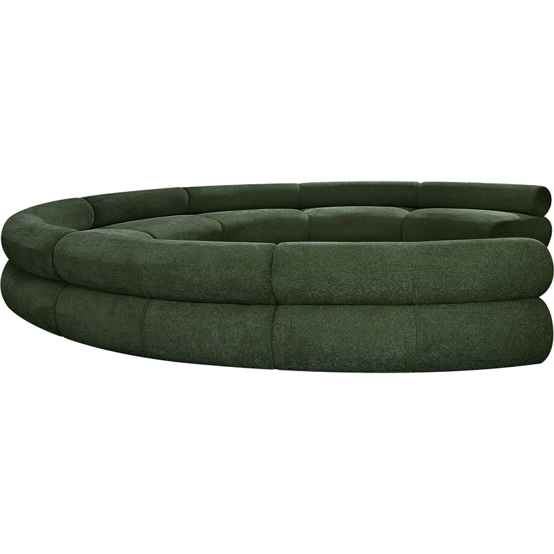 Bowery Hill Contemporary Soft Green Chenille Fabric Modular Sofa