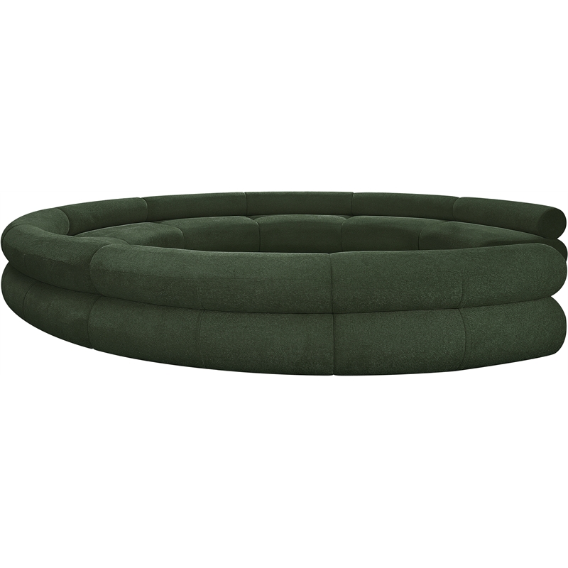 Bowery Hill Contemporary Soft Green Chenille Fabric Modular Sofa