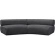 Bowery Hill Contemporary Soft Grey Chenille Fabric Modular Sofa