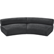 Bowery Hill Contemporary Soft Grey Chenille Fabric Modular Sofa