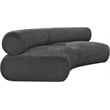Bowery Hill Contemporary Soft Grey Chenille Fabric Modular Sofa