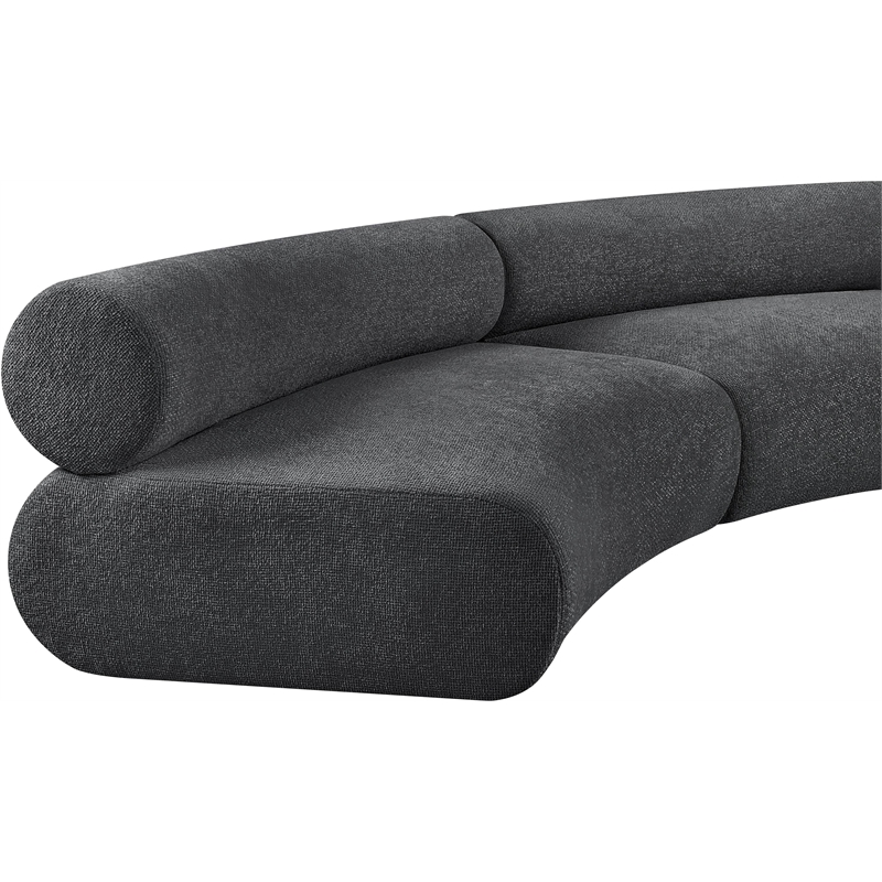 Bowery Hill Contemporary Soft Grey Chenille Fabric Modular Sofa