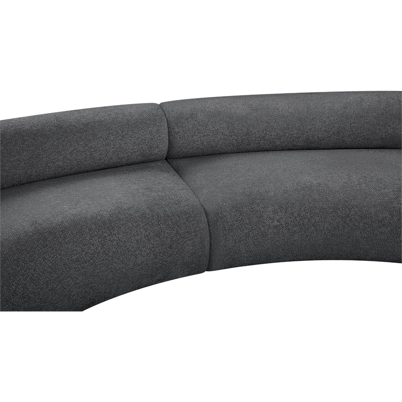 Bowery Hill Contemporary Soft Grey Chenille Fabric Modular Sofa