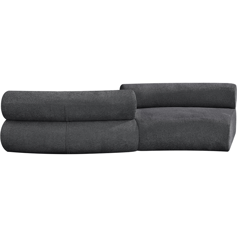 Bowery Hill Contemporary Soft Grey Chenille Fabric Modular Sofa