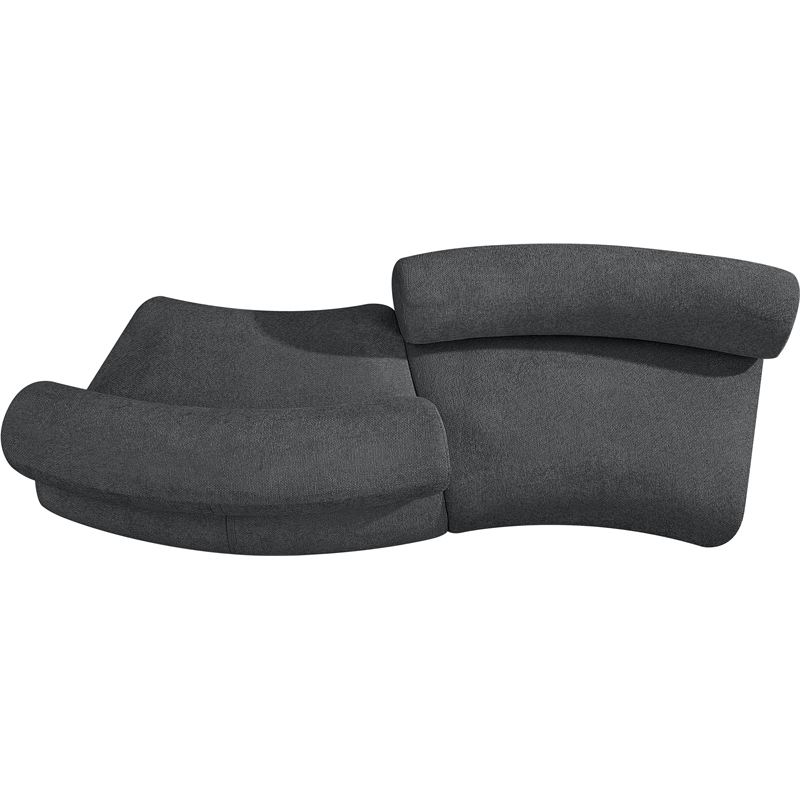 Bowery Hill Contemporary Soft Grey Chenille Fabric Modular Sofa