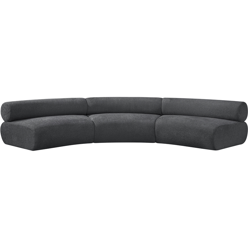 Bowery Hill Contemporary Soft Grey Chenille Fabric Modular Sofa