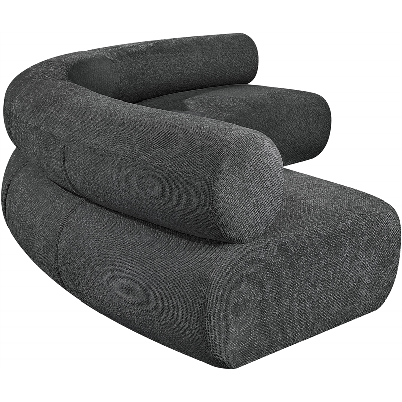 Bowery Hill Contemporary Soft Grey Chenille Fabric Modular Sofa