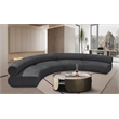Bowery Hill Contemporary Soft Grey Chenille Fabric Modular Sofa