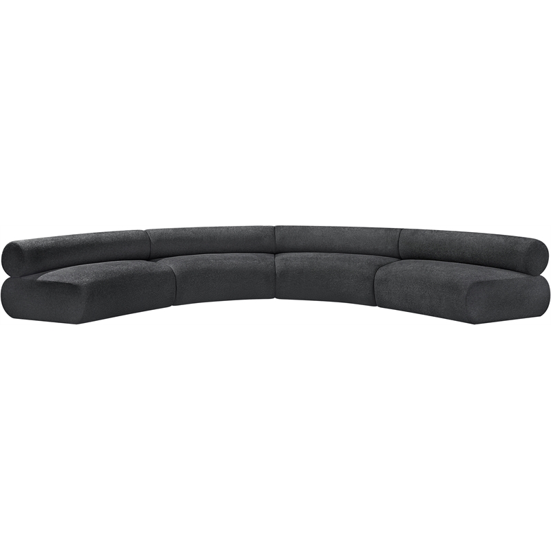 Bowery Hill Contemporary Soft Grey Chenille Fabric Modular Sofa