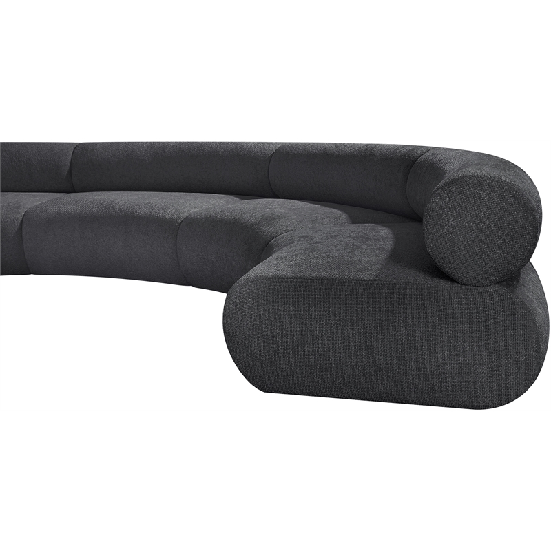 Bowery Hill Contemporary Soft Grey Chenille Fabric Modular Sofa