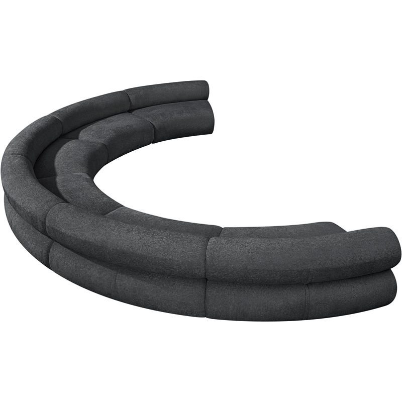 Bowery Hill Contemporary Soft Grey Chenille Fabric Modular Sofa