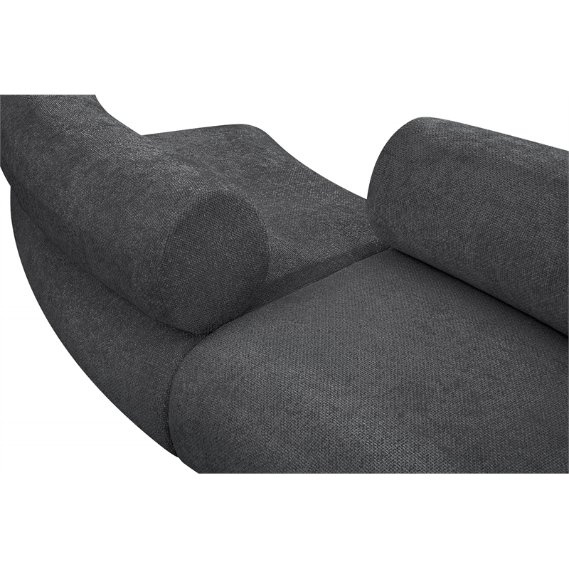 Bowery Hill Contemporary Soft Grey Chenille Fabric Modular Sofa