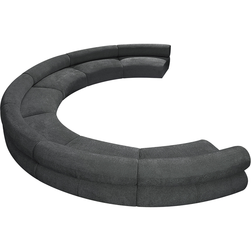 Bowery Hill Contemporary Soft Grey Chenille Fabric Modular Sofa