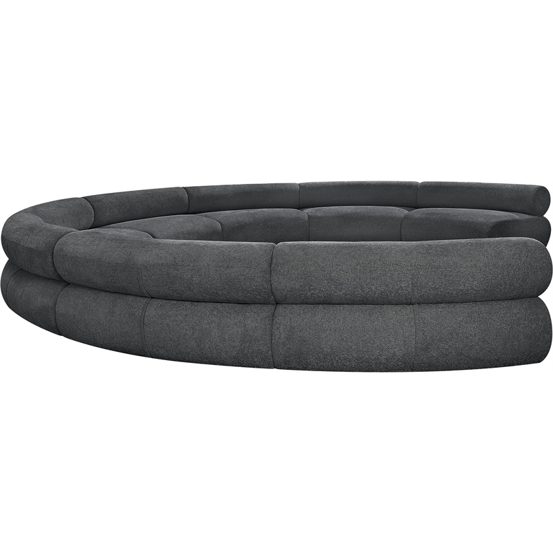 Bowery Hill Contemporary Soft Grey Chenille Fabric Modular Sofa