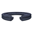Bowery Hill Contemporary Soft Navy Chenille Fabric Modular Sofa