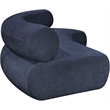 Bowery Hill Contemporary Soft Navy Chenille Fabric Modular Sofa