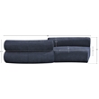 Bowery Hill Contemporary Soft Navy Chenille Fabric Modular Sofa