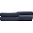 Bowery Hill Contemporary Soft Navy Chenille Fabric Modular Sofa