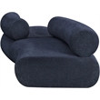 Bowery Hill Contemporary Soft Navy Chenille Fabric Modular Sofa