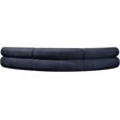 Bowery Hill Contemporary Soft Navy Chenille Fabric Modular Sofa
