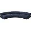 Bowery Hill Contemporary Soft Navy Chenille Fabric Modular Sofa